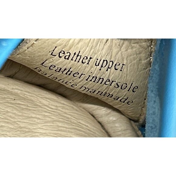 The Storehouse Flats Turquoise Blue Leather Foldable Shoes Size 7 Travel - Picture 4 of 4